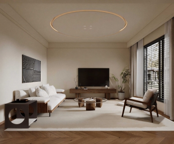 Wabi-sabi Style A Living Room-ID:445671081