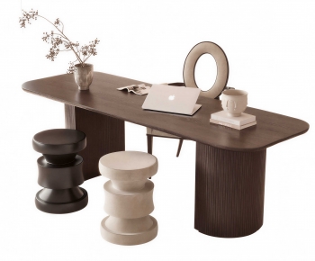Modern Computer Desk And Chair-ID:625689057