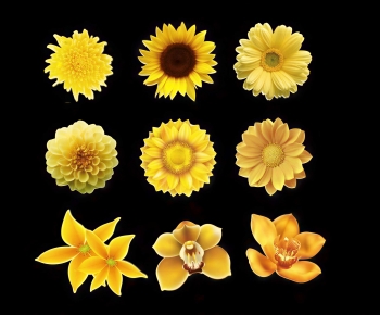 Modern Flowers And Grass-ID:110908995