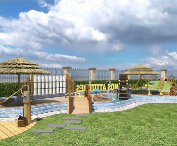 Modern Outdoor Space In Kindergarten-ID:996561145