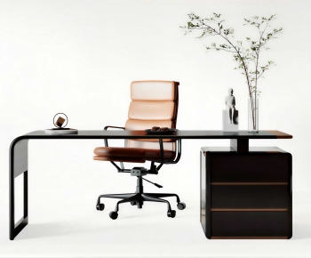 Modern Office Desk And Chair-ID:809789902