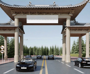 New Chinese Style Decorated Archway-ID:335783964