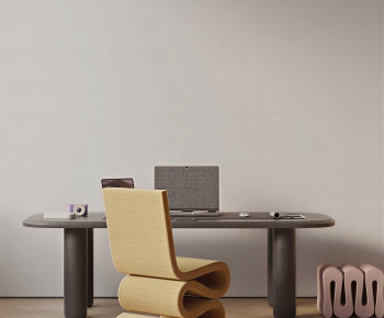 Modern Office Desk And Chair-ID:566584115