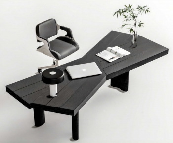 Modern Office Desk And Chair-ID:700299029