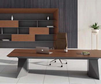 Modern Office Desk And Chair-ID:806860973