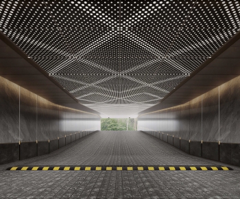 Modern Underground Parking Lot-ID:498147014