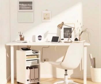 Modern Computer Desk And Chair-ID:958313947