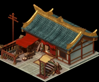 Chinese Style Ancient Architectural Buildings-ID:873210917