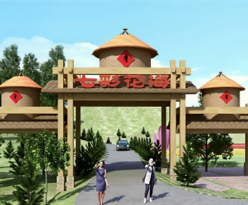 Chinese Style Facade Element-ID:396408087
