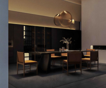 Wabi-sabi Style Dining Room-ID:616664896