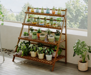 Modern Potted Green Plant-ID:427011976
