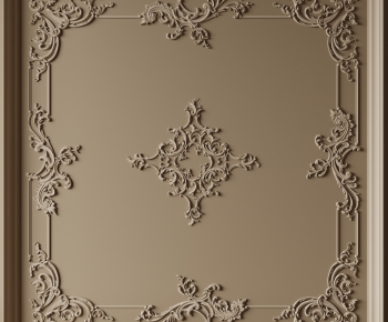 French Style Plaster Carved Top Plate-ID:352775109
