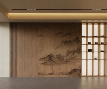 New Chinese Style TV Wall-ID:199060459
