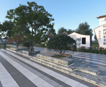 New Chinese Style Park Landscape-ID:969341993