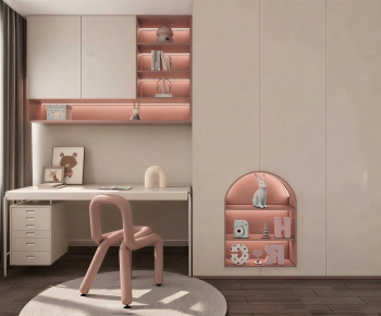 Modern Computer Desk And Chair-ID:120349885
