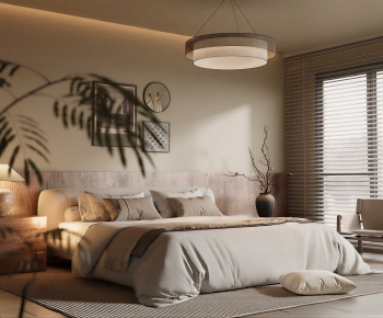 Wabi-sabi Style Bedroom-ID:993218908