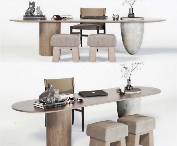 Modern Computer Desk And Chair-ID:936575892