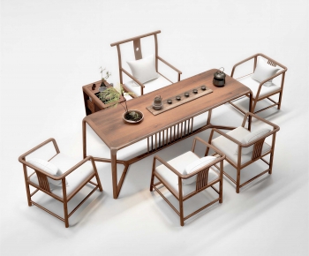 New Chinese Style Tea Tables And Chairs-ID:736243963