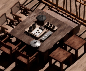 New Chinese Style Tea Tables And Chairs-ID:382685905