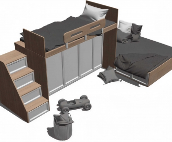 Modern Bunk Bed-ID:920624022