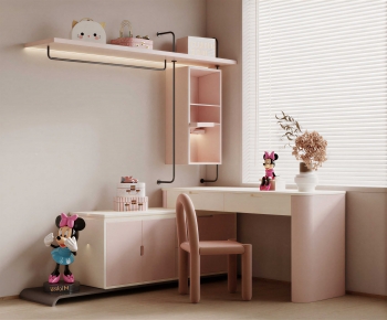 Modern Computer Desk And Chair-ID:514215955