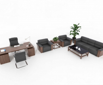 Modern Office Desk And Chair-ID:568867926