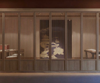 Japanese Style Wooden Screen Partition-ID:382482051