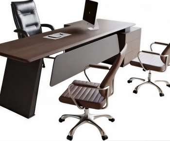 Modern Office Desk And Chair-ID:149872068