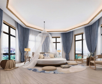 New Chinese Style Bedroom-ID:424122102
