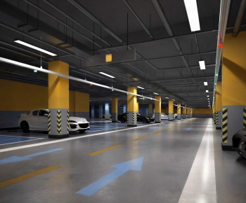Modern Underground Parking Lot-ID:636828904