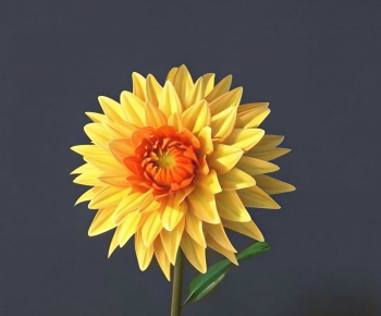 Modern Flowers And Grass-ID:521198992
