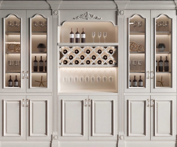 French Style Wine Cabinet-ID:542608982