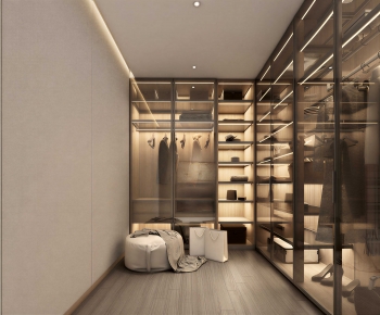 Modern Clothes Storage Area-ID:145189058