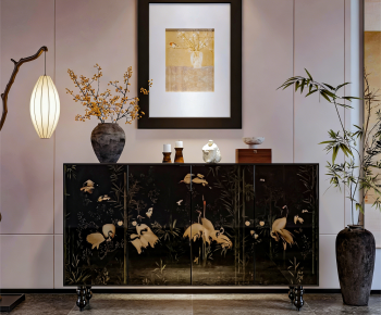 New Chinese Style Entrance Cabinet-ID:304739515