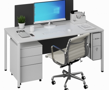 Modern Computer Desk And Chair-ID:771862036