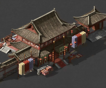 Chinese Style Appearance Of Commercial Building-ID:108234886