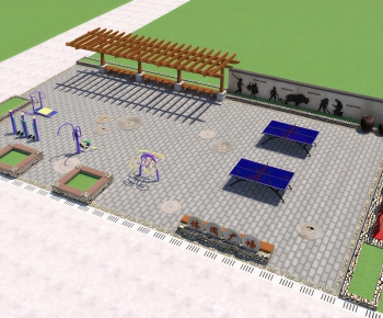 New Chinese Style Park Landscape-ID:781492951