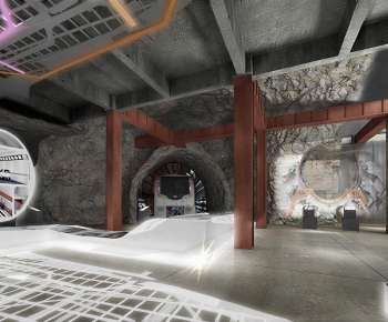 Industrial Style Exhibition Hall-ID:736753942