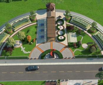 Modern Park Landscape-ID:514605058
