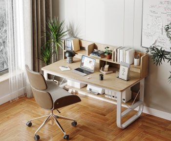Modern Computer Desk And Chair-ID:872226951