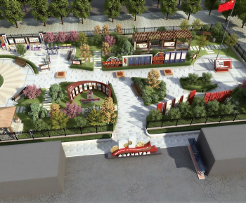 New Chinese Style Park Landscape-ID:728265055