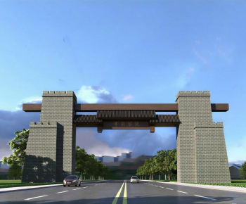 Chinese Style Decorated Archway-ID:581263078