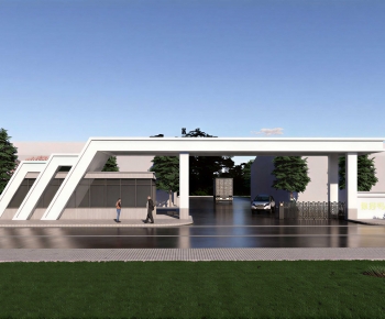 Modern Facade Element-ID:889684925
