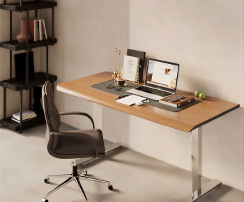 Modern Computer Desk And Chair-ID:607258088