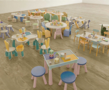 Modern Children's Table/chair-ID:382610085