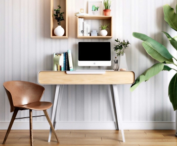 Modern Computer Desk And Chair-ID:245107894