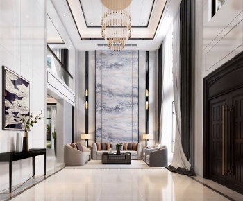 New Chinese Style A Living Room-ID:134783989
