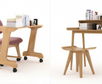 Nordic Style Computer Desk And Chair-ID:507621051