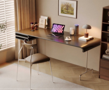 Modern Computer Desk And Chair-ID:981679926