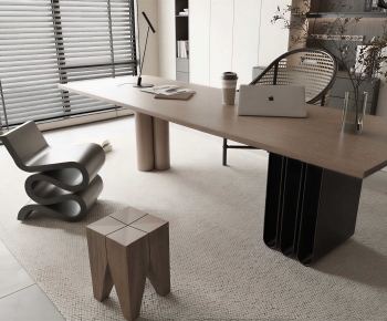 Modern Computer Desk And Chair-ID:862427957
